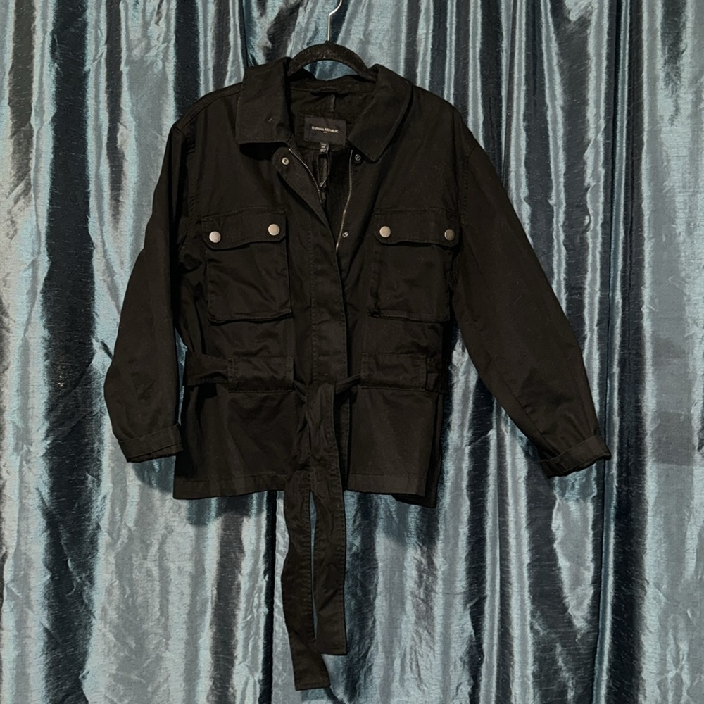 Black cotton twill jacket